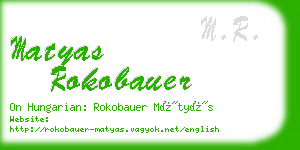 matyas rokobauer business card